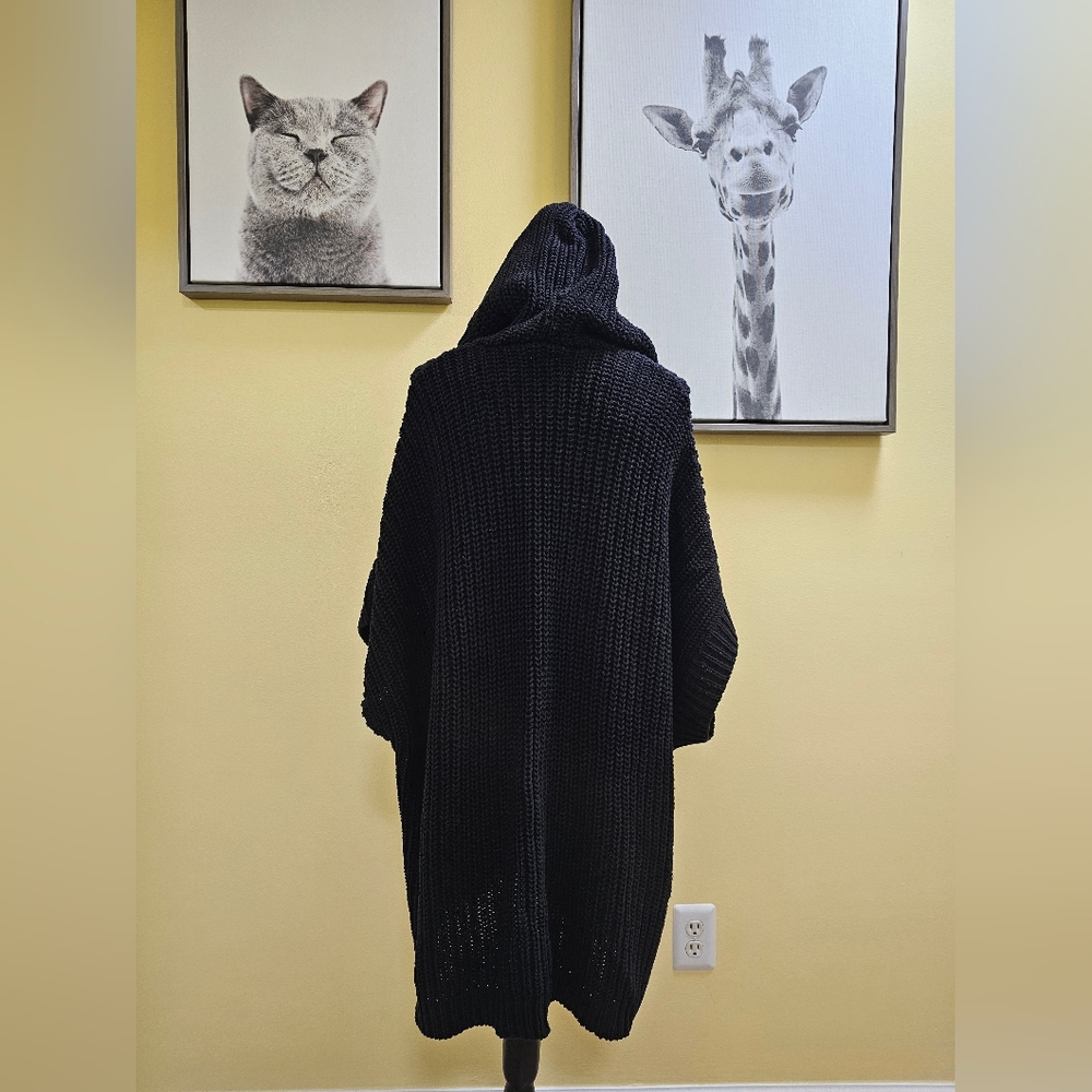 NWOT Aerie Hooded Ribbed Cape - Picture 2 of 11